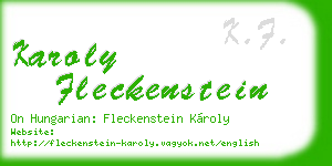 karoly fleckenstein business card